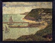 Georges Seurat The Flux of Port en bessin oil painting